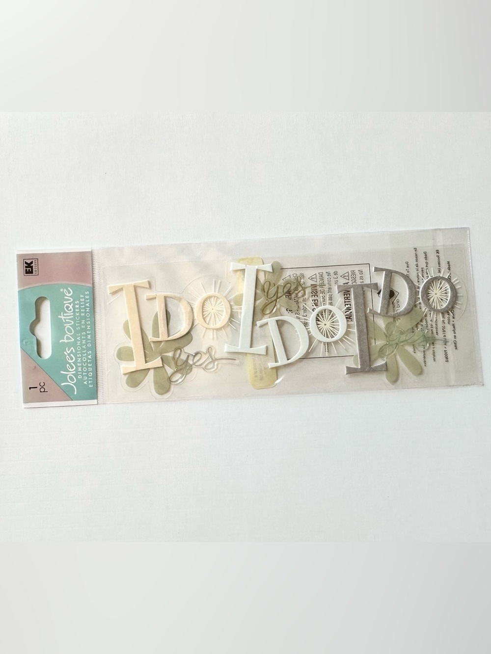 Jolee’s Boutique “I Do I Do I Do” 3D Dimensional Scrapbook Sticker